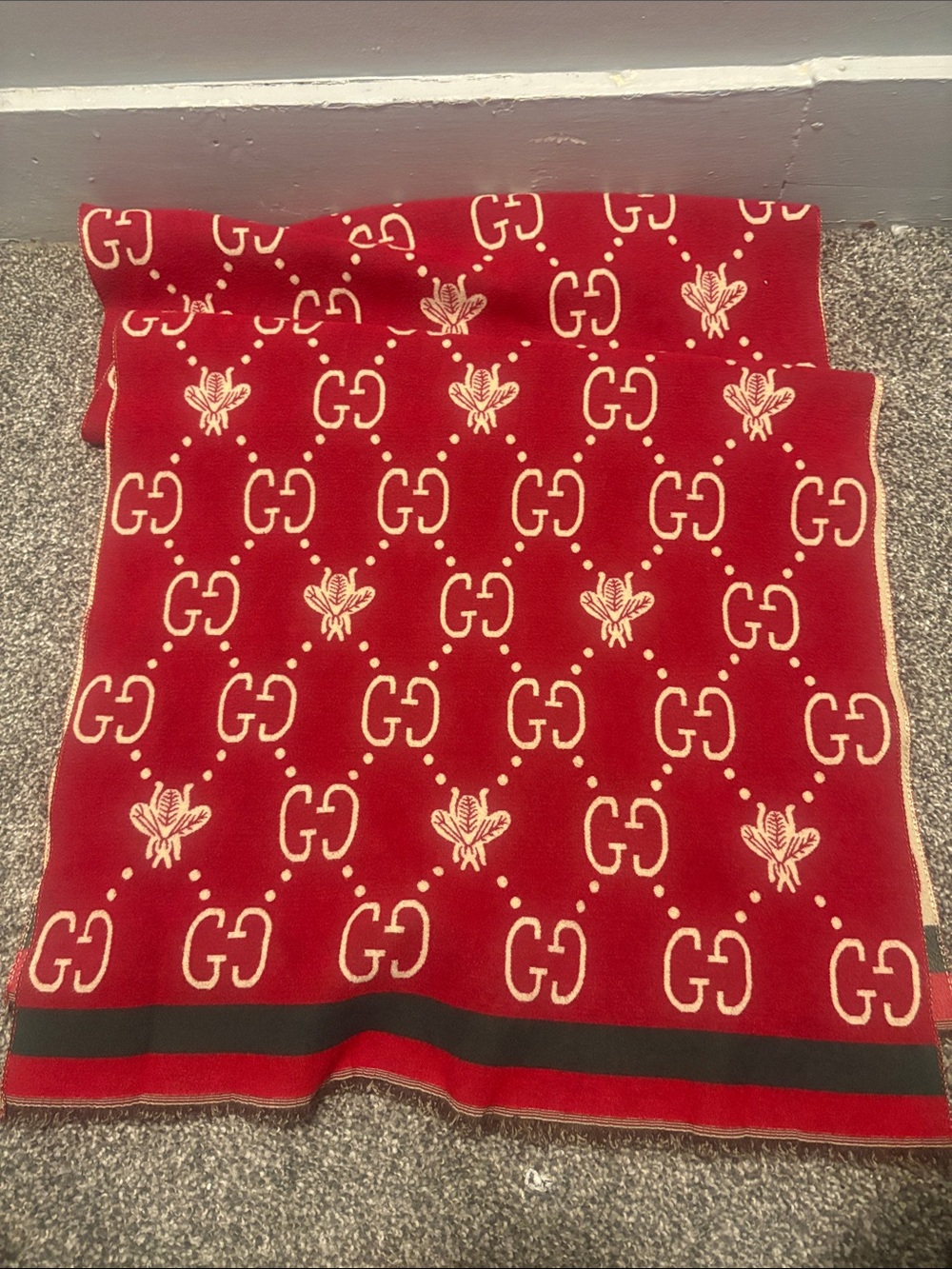 GG Jacquard Wool Scarf